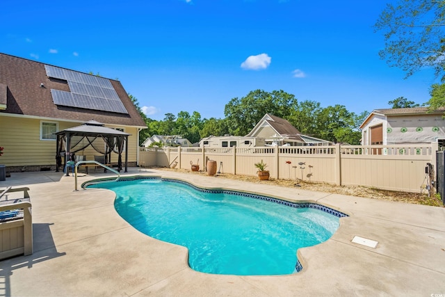 528 George Washington Trl, Georgetown, SC 29440 - view of swimming pool with a gazebo, a patio area, and a fenced backyard