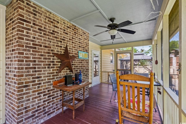 528 George Washington Trl, Georgetown, SC 29440 - sunroom / solarium with ceiling fan