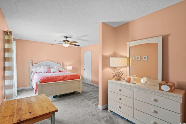 528 George Washington Trl, Georgetown, SC 29440 - carpeted bedroom with a textured ceiling and ceiling fan
