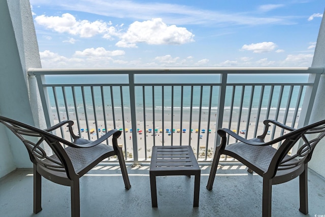 2000 N Ocean Blvd Unit 1206, Myrtle Beach, SC 29577 - balcony featuring view of water and beach