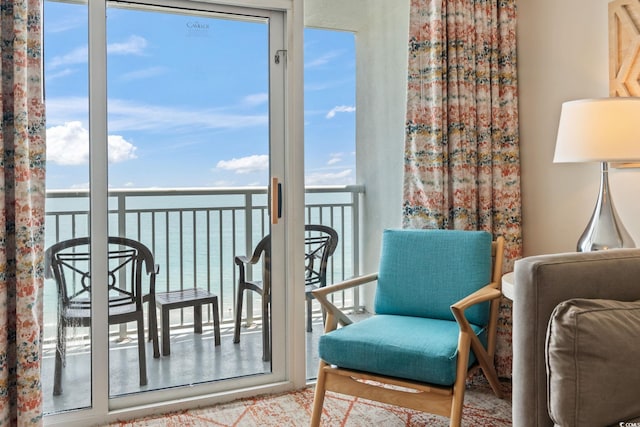 2000 N Ocean Blvd Unit 1206, Myrtle Beach, SC 29577 - living area featuring a water view