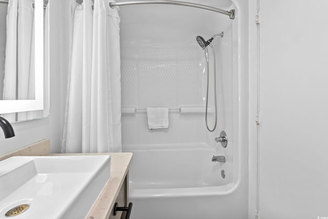 2000 N Ocean Blvd Unit 1206, Myrtle Beach, SC 29577 - bathroom featuring shower / tub combo and vanity