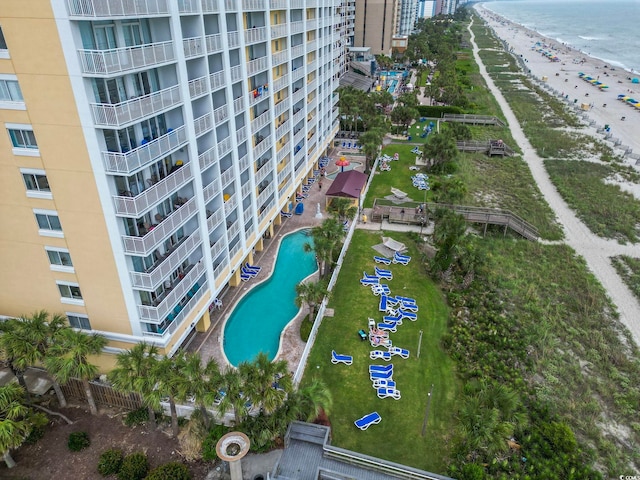 2000 N Ocean Blvd Unit 1206, Myrtle Beach, SC 29577 - drone / aerial view of expansive coastline and a pool