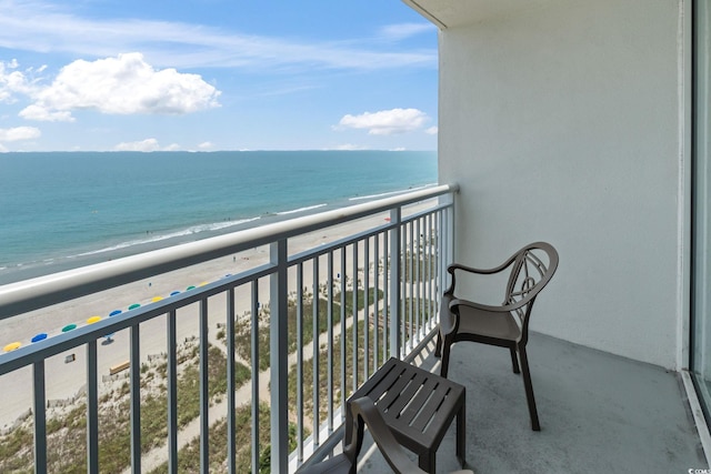 2000 N Ocean Blvd Unit 1206, Myrtle Beach, SC 29577 - balcony with view of water and beach