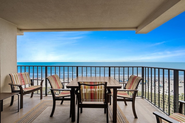 517 S Ocean Blvd Unit 705, North Myrtle Beach, SC 29582 - balcony featuring view of water and beach