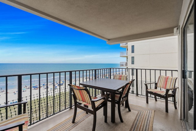 517 S Ocean Blvd Unit 705, North Myrtle Beach, SC 29582 - balcony featuring view of water and beach