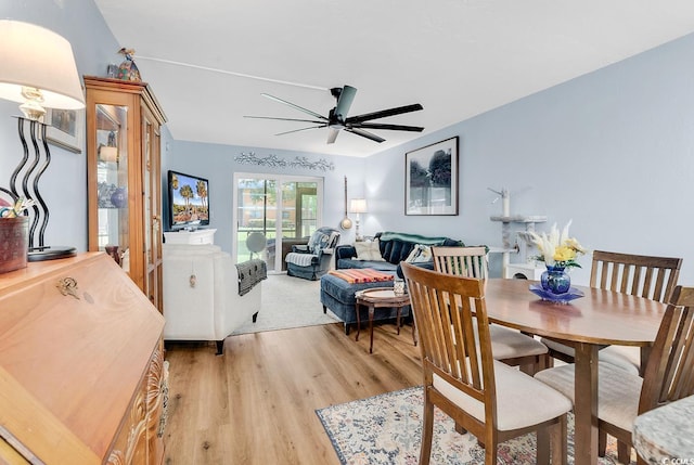1301 Pridgen Rd Unit 903, Myrtle Beach, SC 29577 - dining room with light wood finished floors and a ceiling fan