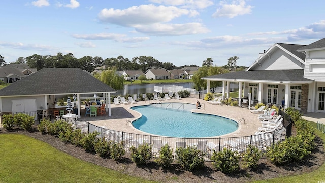 4051 Mclamb Ave Unit 4051, Little River, SC 29566 - community pool featuring a patio area, french doors, and a residential view