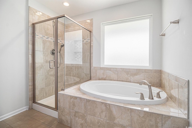 4051 Mclamb Ave Unit 4051, Little River, SC 29566 - full bath featuring a garden tub, a shower stall, and tile patterned floors