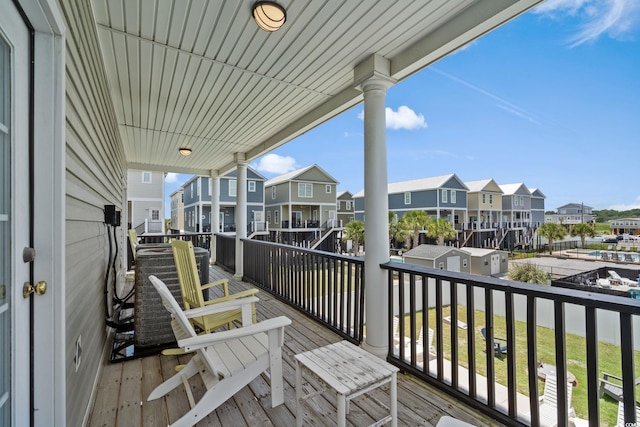 221 N Waccamaw Dr, Murrells Inlet, SC 29576 - deck with a residential view