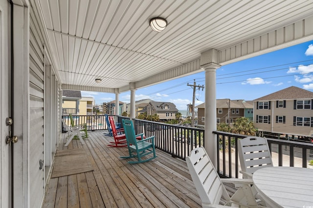 221 N Waccamaw Dr, Murrells Inlet, SC 29576 - wooden terrace with a residential view
