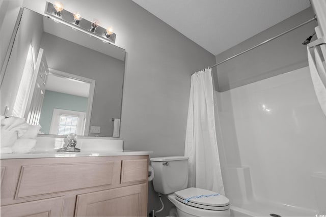 221 N Waccamaw Dr, Murrells Inlet, SC 29576 - bathroom with vanity and a shower with shower curtain