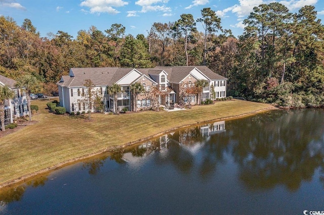 4645 Fringetree Dr Unit 10B, Murrells Inlet, SC 29576 - back of house featuring a water view, a yard, and a view of trees