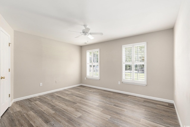 4645 Fringetree Dr Unit 10B, Murrells Inlet, SC 29576 - spare room featuring a ceiling fan and wood finished floors