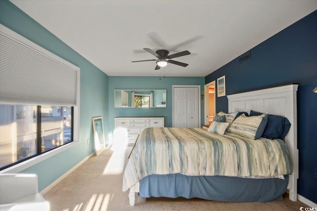 4222 Pinehurst Dr Unit I-9, Little River, SC 29566 - carpeted bedroom featuring a closet and ceiling fan