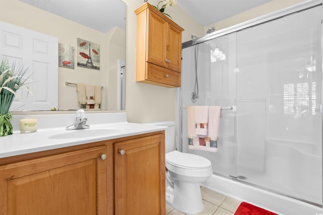 864 Barn Owl Ct Unit 864, Myrtle Beach, SC 29579 - bathroom featuring tile patterned flooring, a shower stall, and vanity