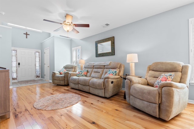 864 Barn Owl Ct Unit 864, Myrtle Beach, SC 29579 - living room with light wood-style flooring and a ceiling fan