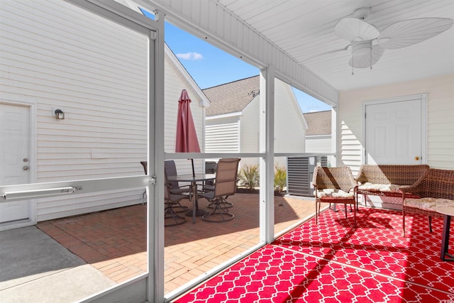 864 Barn Owl Ct Unit 864, Myrtle Beach, SC 29579 - sunroom featuring a ceiling fan and outdoor dining space