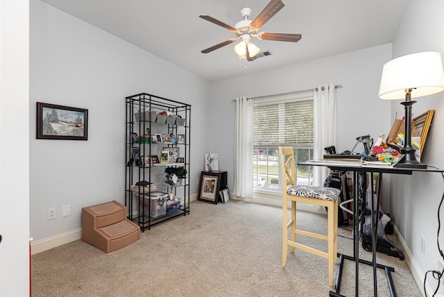 70 Addison Cottage Way Unit 216, Murrells Inlet, SC 29576 - carpeted office space featuring a ceiling fan and baseboards