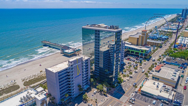 1304 N Ocean Blvd Unit S-204, Myrtle Beach, SC 29577 - aerial view of waterfront with a beach