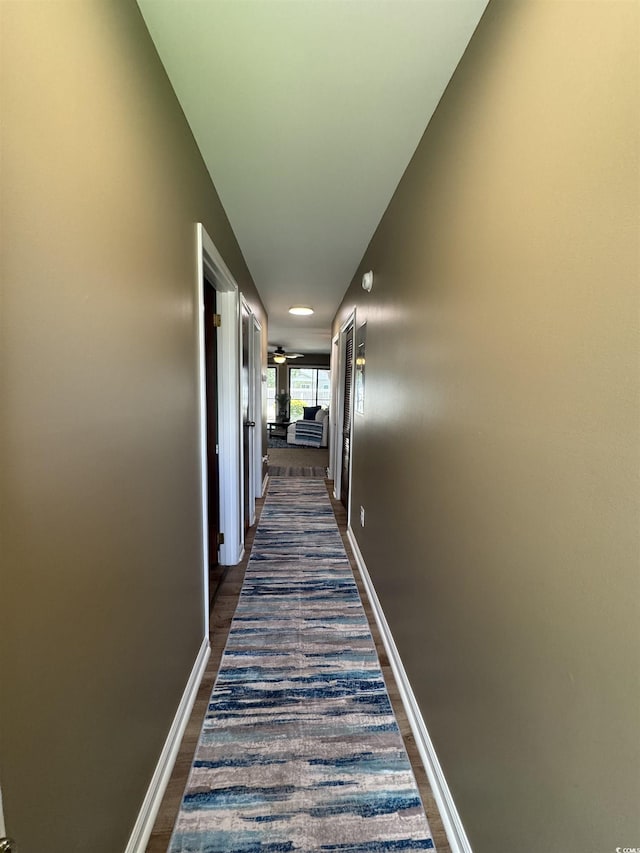 1851 Colony Dr Unit 5M, Surfside Beach, SC 29575 - hall featuring baseboards and dark wood-style floors