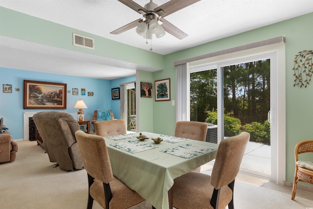 500 Eagle Way Unit 19, Little River, SC 29566 - dining room with light colored carpet and ceiling fan