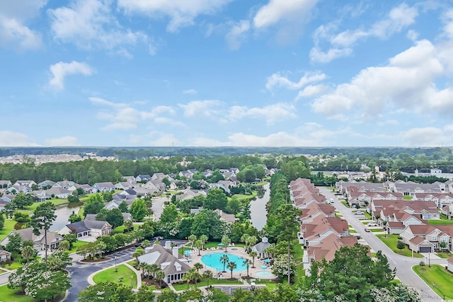 1276 Brighton Hill Ave, Myrtle Beach, SC 29588 - aerial perspective of suburban area featuring a pool area
