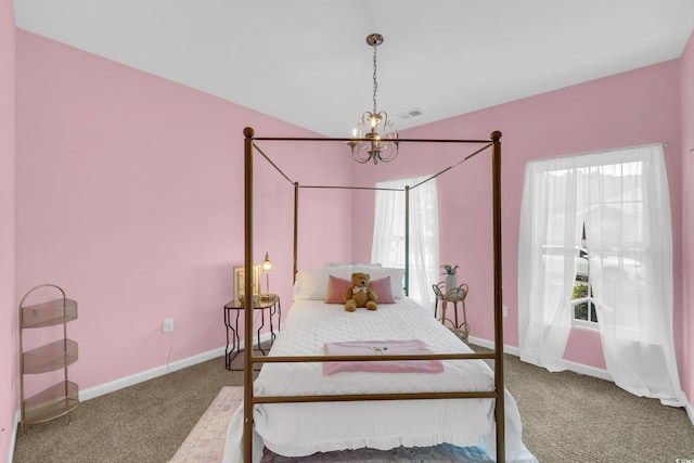 1276 Brighton Hill Ave, Myrtle Beach, SC 29588 - bedroom with carpet floors and a chandelier
