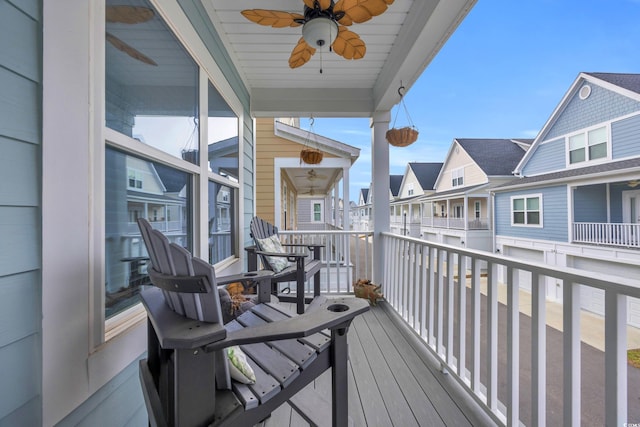 146 Marblehead Dr, Little River, SC 29566 - balcony featuring a residential view and ceiling fan