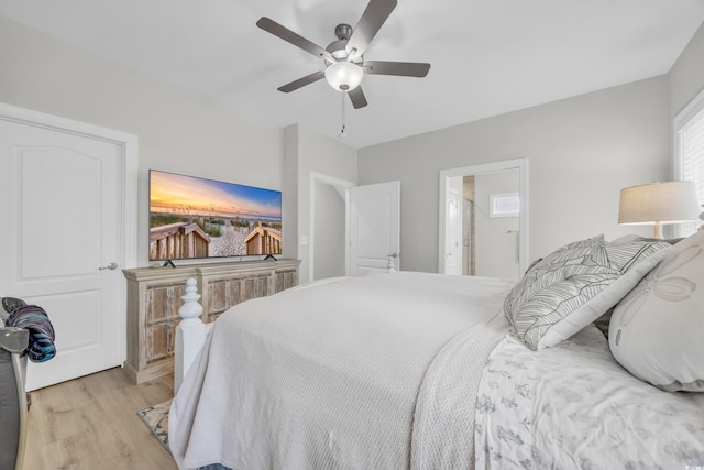 146 Marblehead Dr, Little River, SC 29566 - bedroom featuring light wood finished floors and ceiling fan
