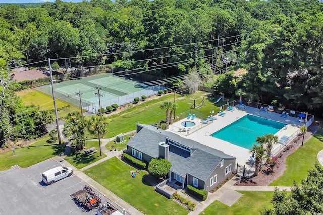 10301 N Kings Hwy Unit 21-4, Myrtle Beach, SC 29572 - aerial view of a pool area