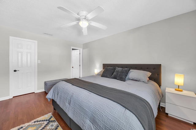 10301 N Kings Hwy Unit 21-4, Myrtle Beach, SC 29572 - bedroom with wood finished floors and ceiling fan