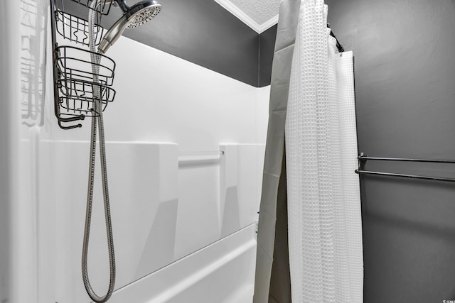 10301 N Kings Hwy Unit 21-4, Myrtle Beach, SC 29572 - bathroom featuring crown molding and shower / tub combo
