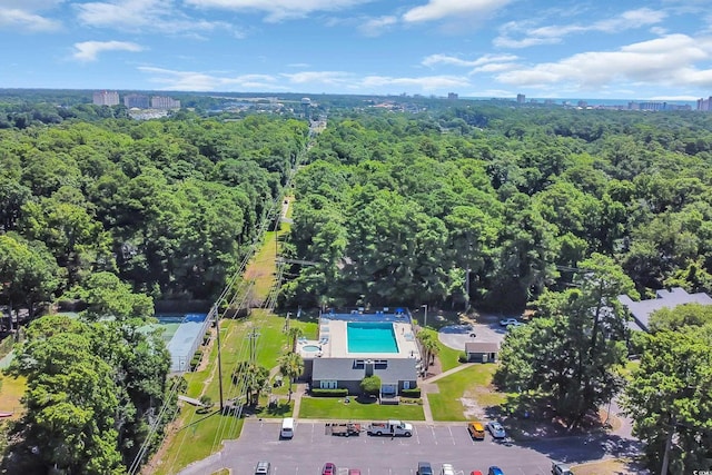 10301 N Kings Hwy Unit 21-4, Myrtle Beach, SC 29572 - bird's eye view of a pool and a forest