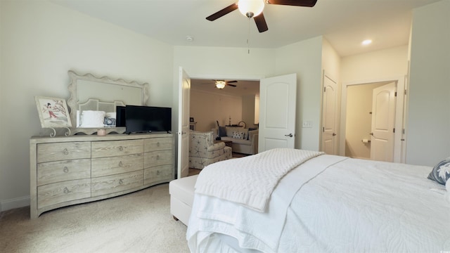 130 Puffin Dr Unit 2B, Pawleys Island, SC 29585 - bedroom featuring light carpet and ceiling fan