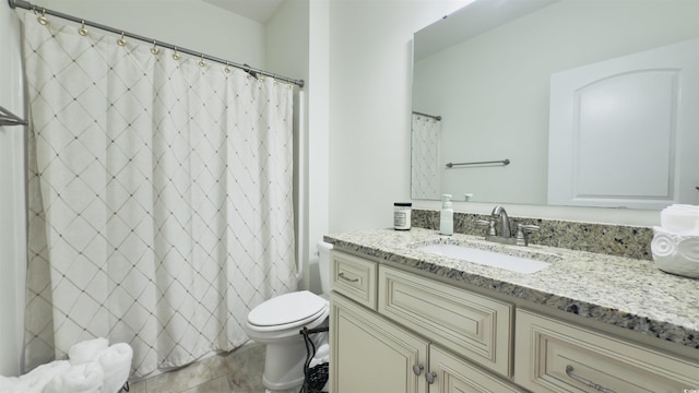 130 Puffin Dr Unit 2B, Pawleys Island, SC 29585 - full bath featuring vanity, curtained shower, and tile patterned floors