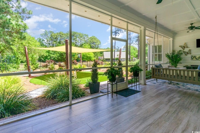 226 Red Tail Hawk Loop, Pawleys Island, SC 29585 - sunroom / solarium with a ceiling fan