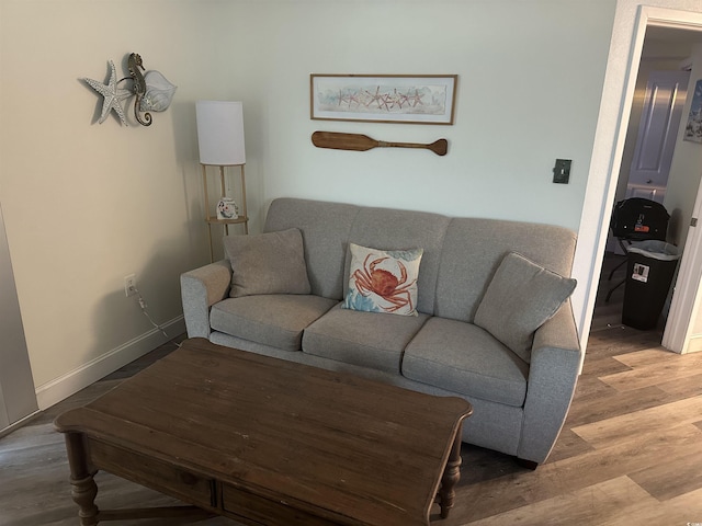 504 Ocean Blvd N Unit 410, Myrtle Beach, SC 29577 - living area with wood finished floors and baseboards