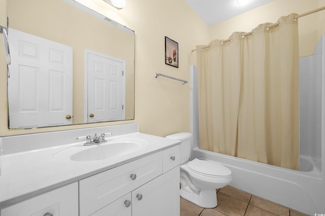 817 S Ocean Blvd Unit 201, North Myrtle Beach, SC 29582 - full bath with vanity, shower / bath combo with shower curtain, and tile patterned flooring