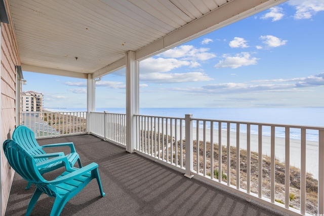 817 S Ocean Blvd Unit 201, North Myrtle Beach, SC 29582 - balcony featuring view of water and beach