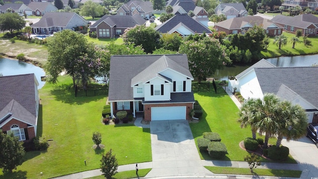 417 Pennington Loop, Myrtle Beach, SC 29588 - aerial perspective of suburban area featuring a nearby body of water