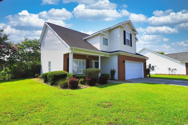 417 Pennington Loop, Myrtle Beach, SC 29588 - view of front of house with a garage, concrete driveway, brick siding, and roof with shingles
