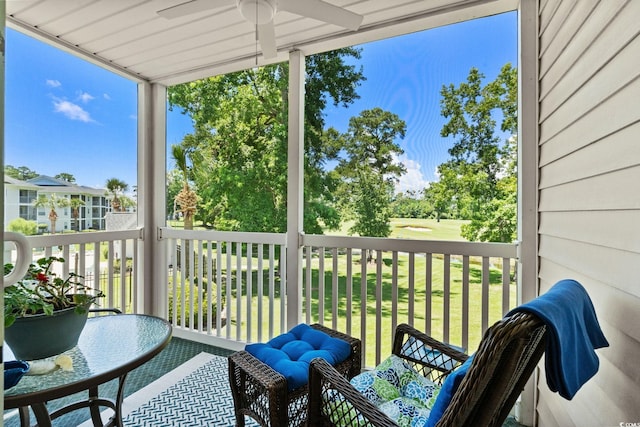 493 White River Dr Unit 28-D, Myrtle Beach, SC 29579 - sunroom / solarium with a ceiling fan