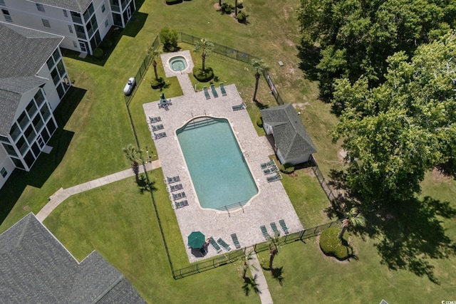 493 White River Dr Unit 28-D, Myrtle Beach, SC 29579 - aerial view of property and surrounding area with a pool area