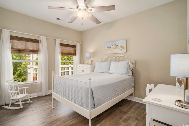 860 Brant St, Myrtle Beach, SC 29579 - bedroom featuring wood finished floors and ceiling fan