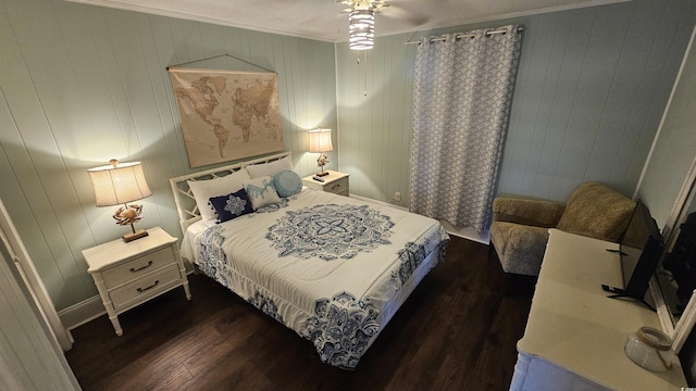 405 21st Ave S Unit 2J, North Myrtle Beach, SC 29582 - bedroom with crown molding and dark wood-style flooring