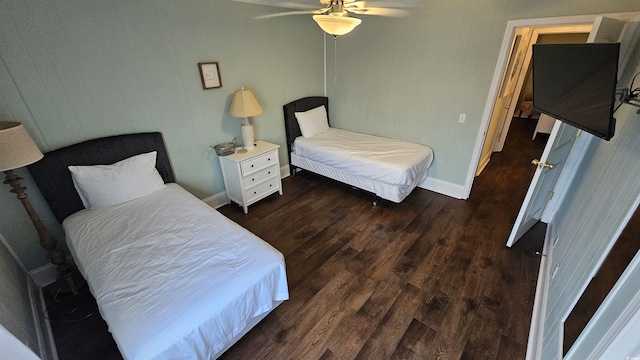 405 21st Ave S Unit 2J, North Myrtle Beach, SC 29582 - bedroom with wood finished floors and a ceiling fan
