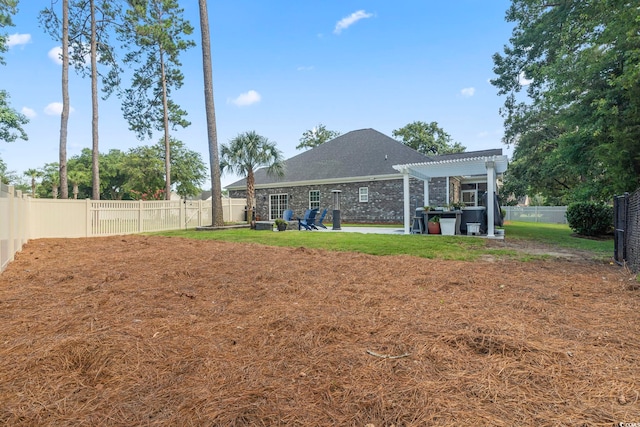 4002 Bayfield Loop, Murrells Inlet, SC 29576 - back of house featuring a pergola, a fenced backyard, and a patio