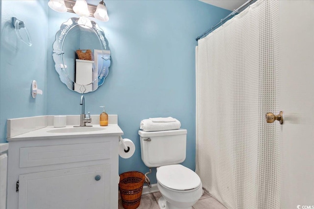 322 Azalea Ave, Marion, SC 29571 - bathroom featuring vanity, tile patterned flooring, and a shower with curtain