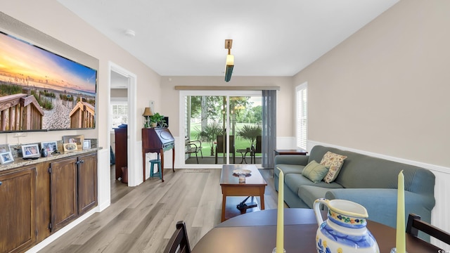 521 White River Dr Unit 21C, Myrtle Beach, SC 29579 - living room featuring light wood-style flooring